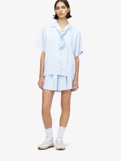 Sciarpa Skull a nastro da Donna in Azzurro