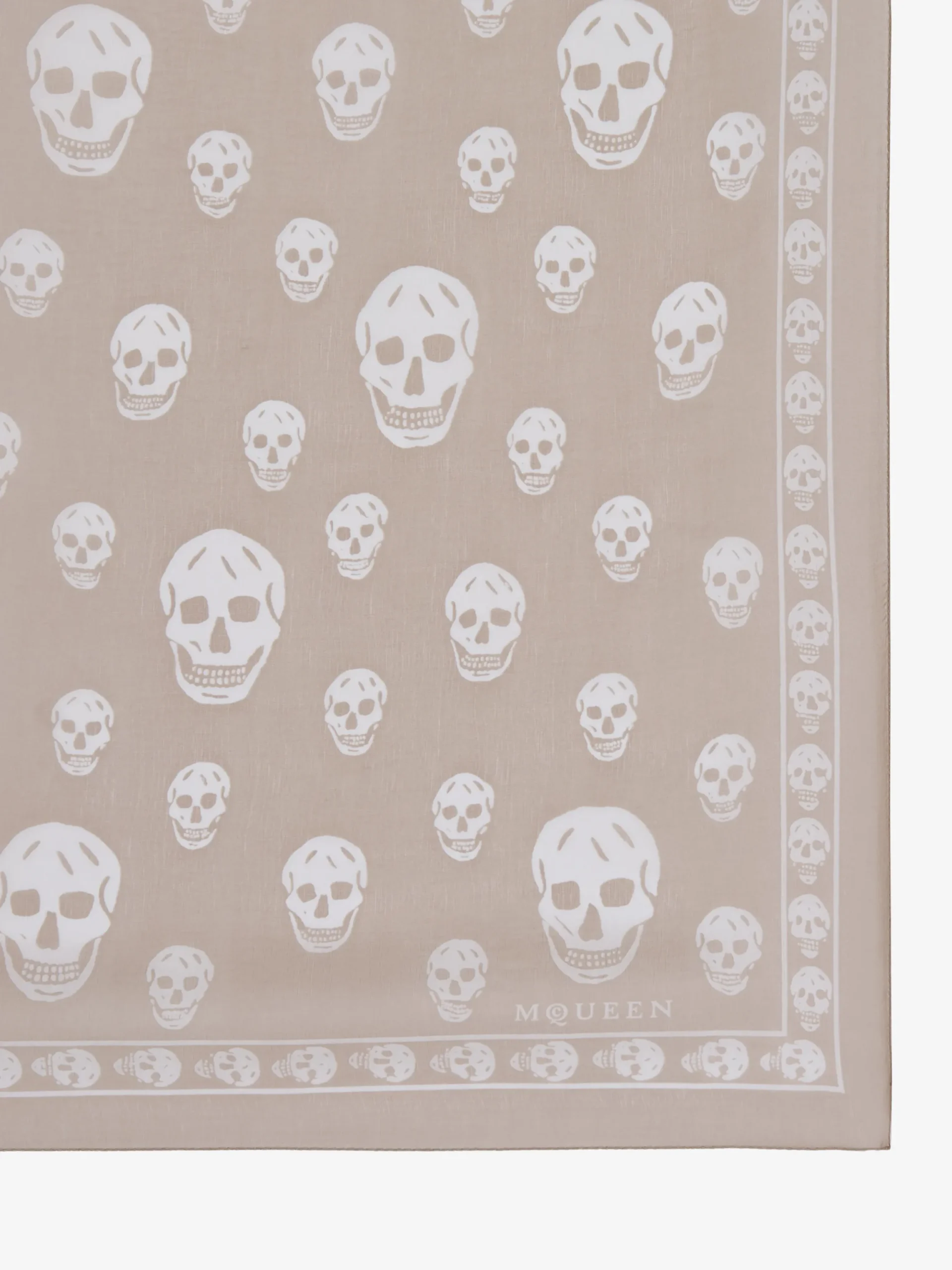 Sciarpa Skull classica da Donna in Avorio/Beige