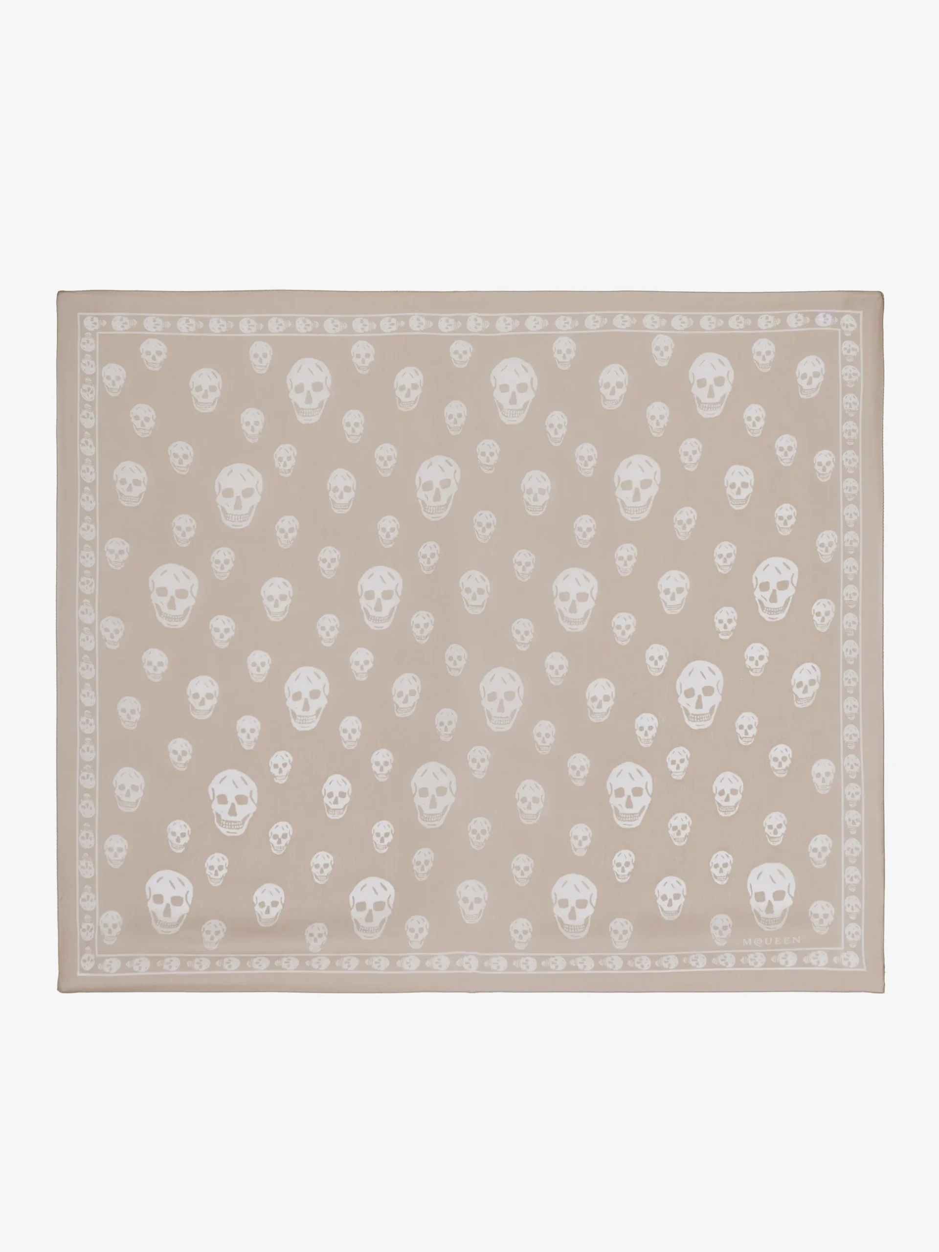 Sciarpa Skull classica da Donna in Avorio/Beige