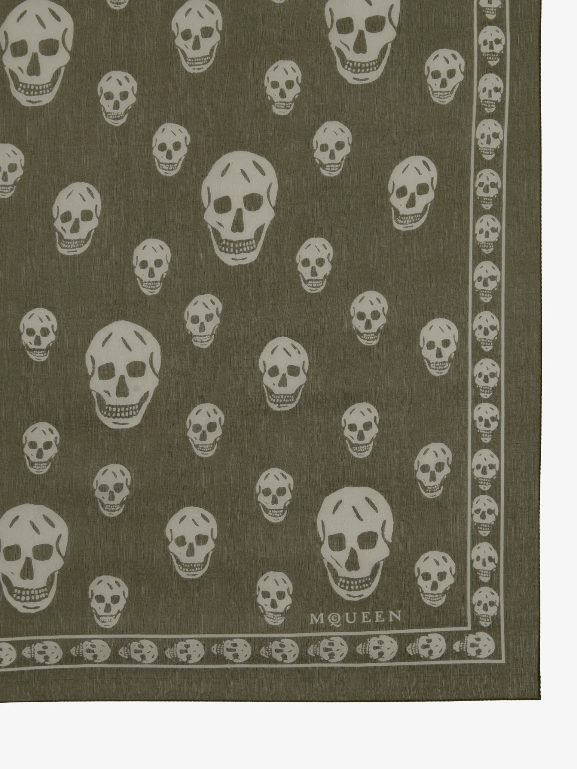 Sciarpa Skull classica da Donna in Verde oliva