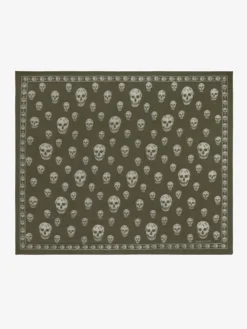 Sciarpa Skull classica da Donna in Verde oliva