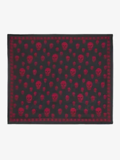 Sciarpa Skull classica da Donna in Nero/Rosso