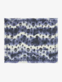 Sciarpa Skull classica da Uomo in Navy/Avorio