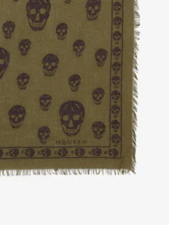 Sciarpa Skull classica da Uomo in Verde