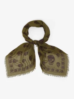 Sciarpa Skull classica da Uomo in Verde
