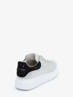 Sneaker Oversize con Cristalli da Donna in Bianco/Cristallo