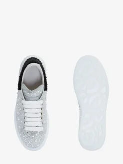 Sneaker Oversize con Cristalli da Donna in Bianco/Cristallo