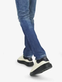 Sneaker Oversize da Uomo in Crema/Blu navy