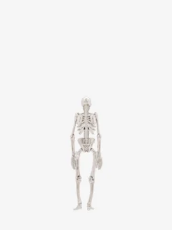 Spilla Dancing Skeleton da Uomo in Finitura argento