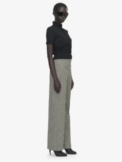 Top in maglia pointelle da Donna in Nero