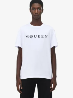 T-shirt con logo da Uomo in Bianco