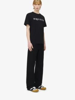 T-shirt con logo da Uomo in Nero