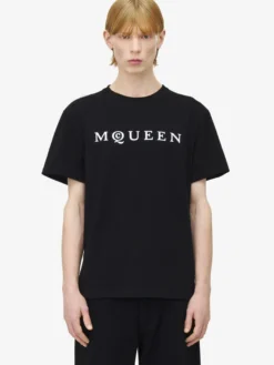 T-shirt con logo da Uomo in Nero