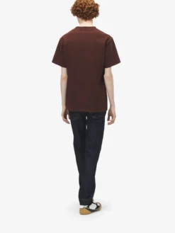 T-shirt con logo McQueen floccato da Uomo in Rosso Scuro