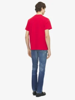 T-shirt con stampa Fanzine da Uomo in Rosso