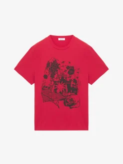T-shirt con stampa Fanzine da Uomo in Rosso