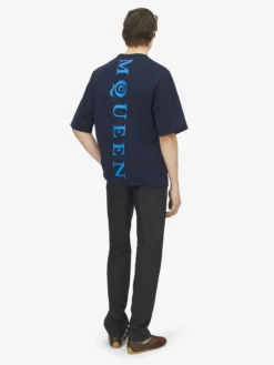 T-shirt oversize con logo da Uomo in Blu