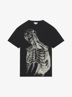 T-shirt Sketch Anatomy da Uomo in Nero/Avorio